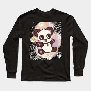 Happy anime panda Long Sleeve T-Shirt